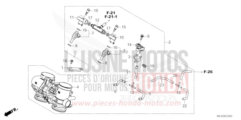 CORPS DE PAPILLON de Africa Twin DCT PEARL GLARE WHITE (NHB53H) 2024